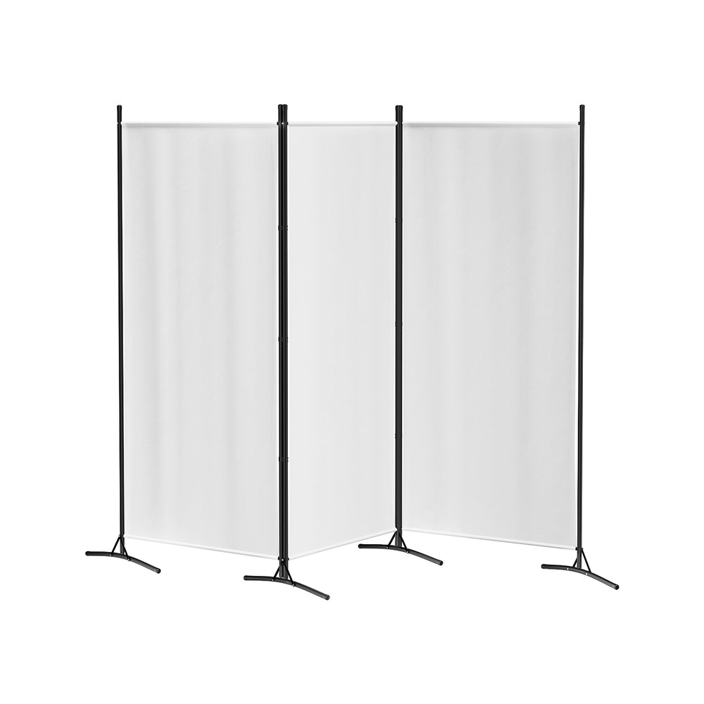 Artiss 3-Panel Room Divider Screen Fabric White 260x180cm