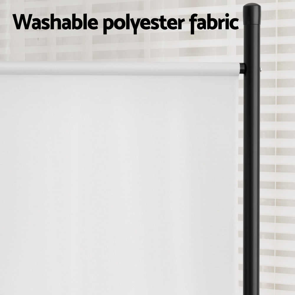 Artiss 3-Panel Room Divider Screen Fabric White 260x180cm