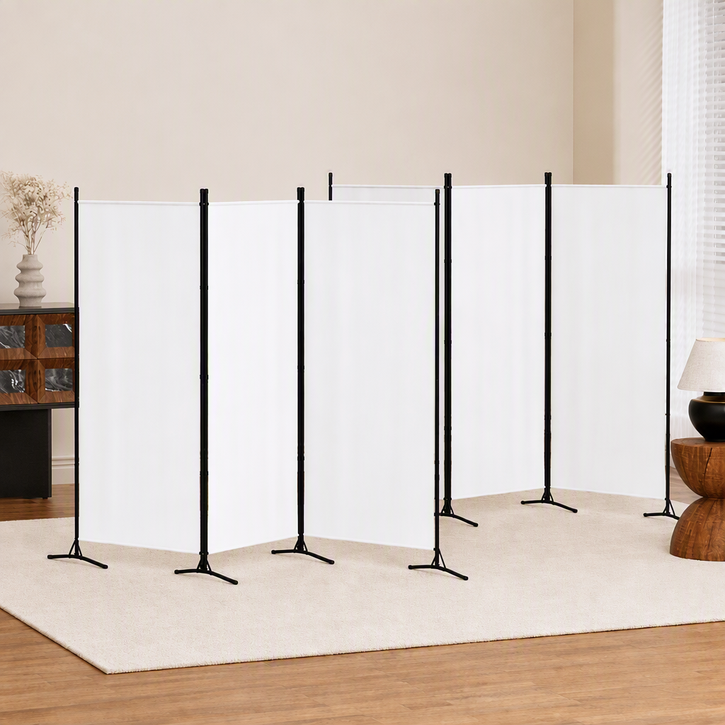 Artiss 3 Panel Room Divider Set of 2 Folding Privacy Screen White