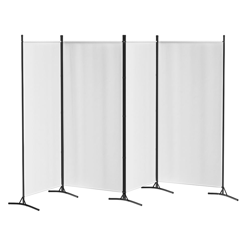 Artiss 4-Panel Room Divider Screen Fabric White