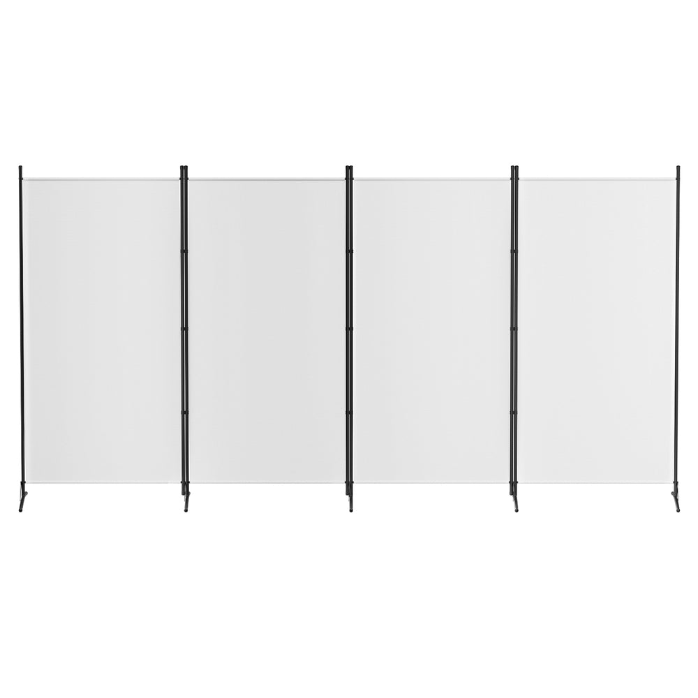 Artiss 4-Panel Room Divider Screen Fabric White