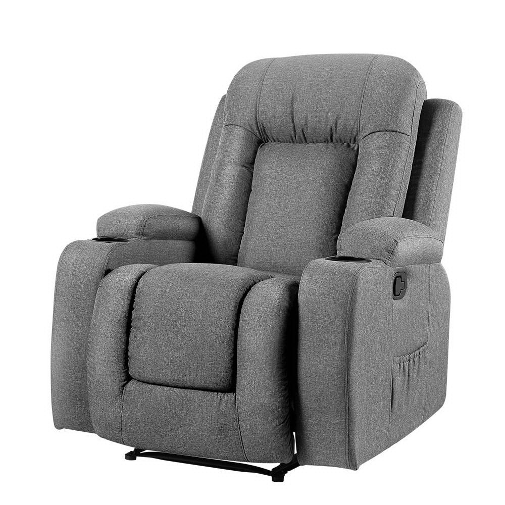 Artiss Electric Recliner Massage Chair Heated Grey