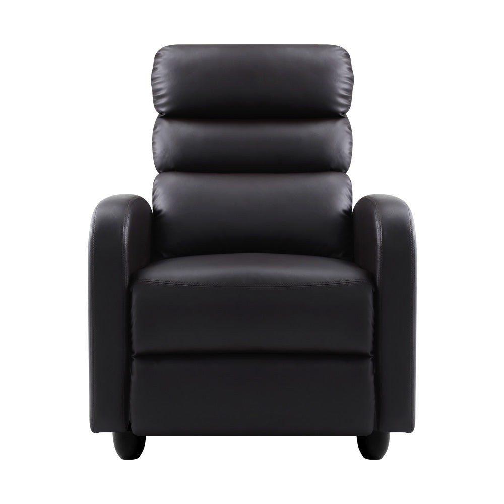Bolivia Recliner Armchair Brown Faux Leather
