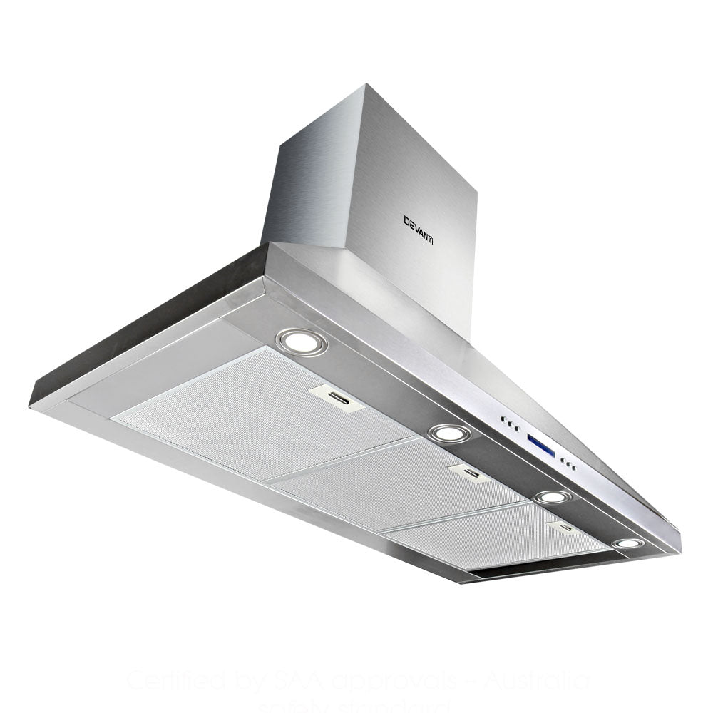 Devanti 150cm Commercial Rangehood Wall Mount Silver
