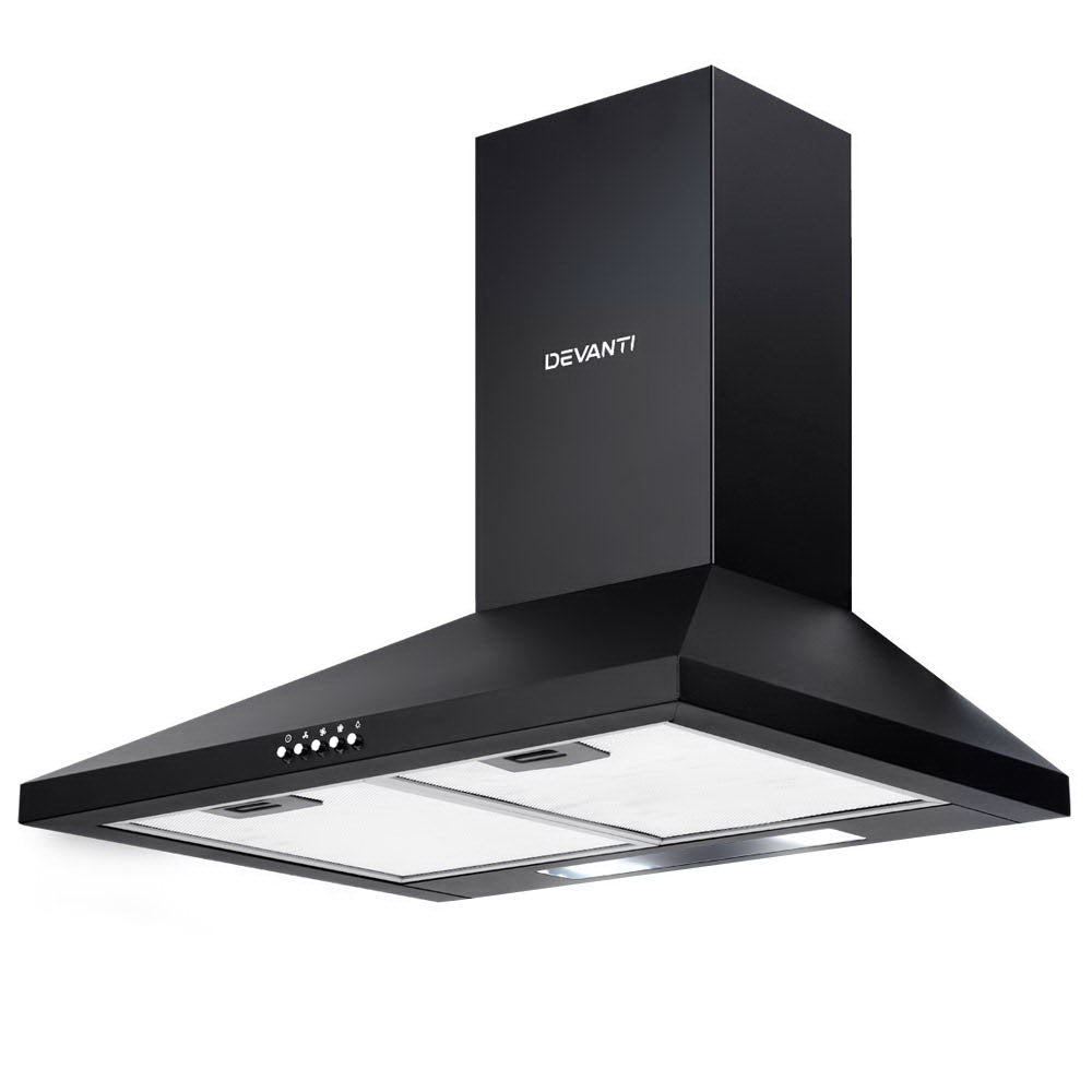 Devanti 600mm Wall Range Hood Black