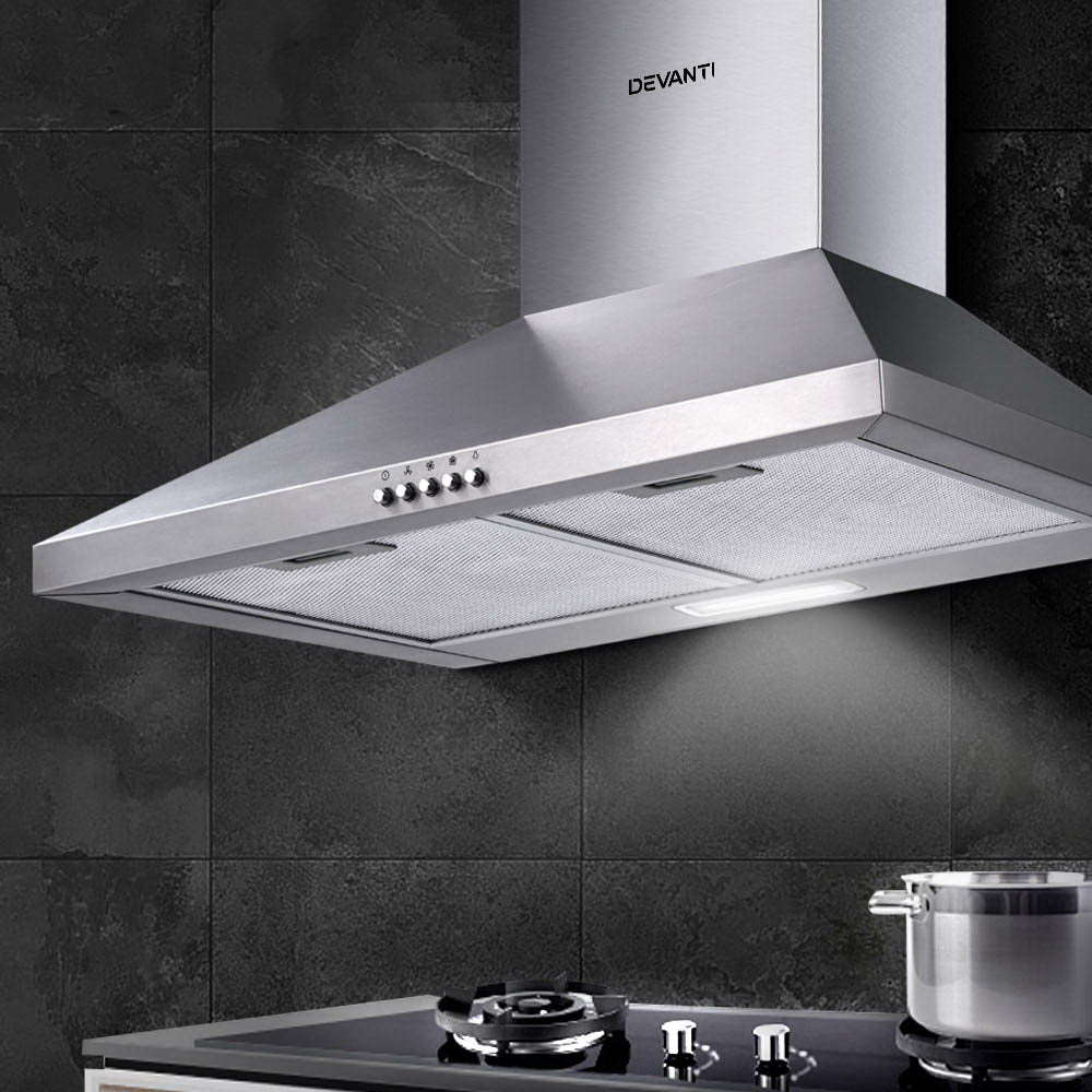 Devanti 600mm Wall Mounted Range Hood Stainless Steel