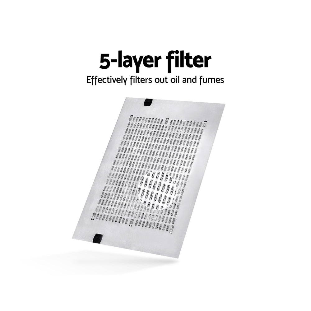 Devanti 60cm Range Hood Stainless Steel LED Light