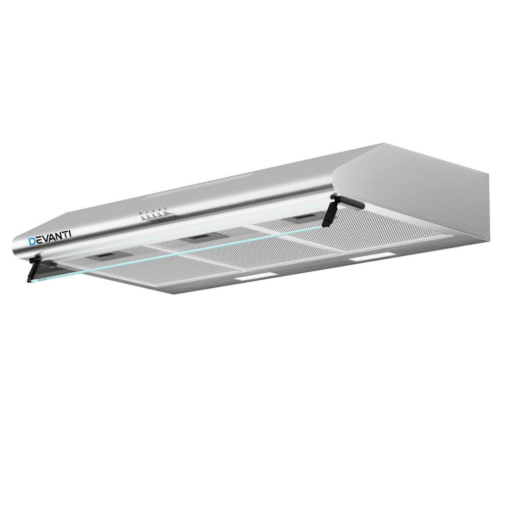 Devanti 90cm Range Hood Stainless Steel Glass Visor