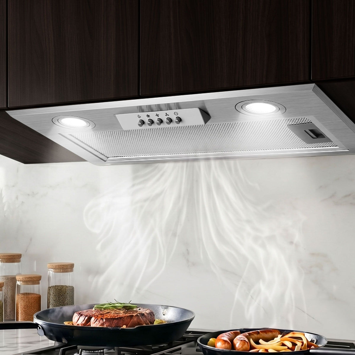 Devanti 520mm Undermount Range Hood Stainless Steel