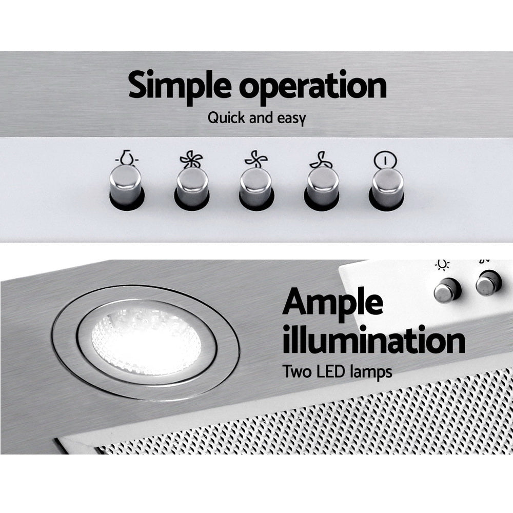 Devanti 520mm Undermount Range Hood Stainless Steel