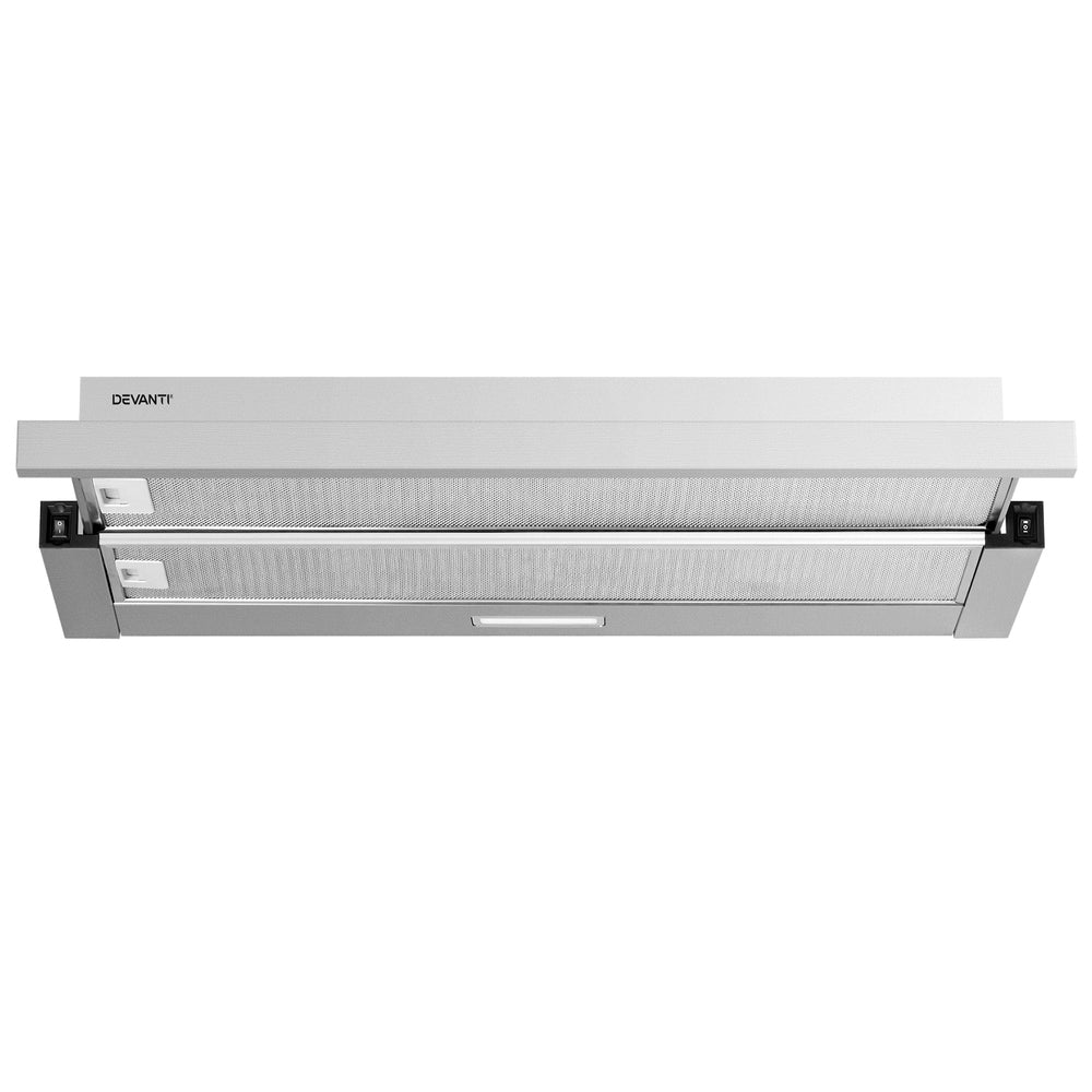 Devanti 90cm Slide-out Range Hood Stainless Steel