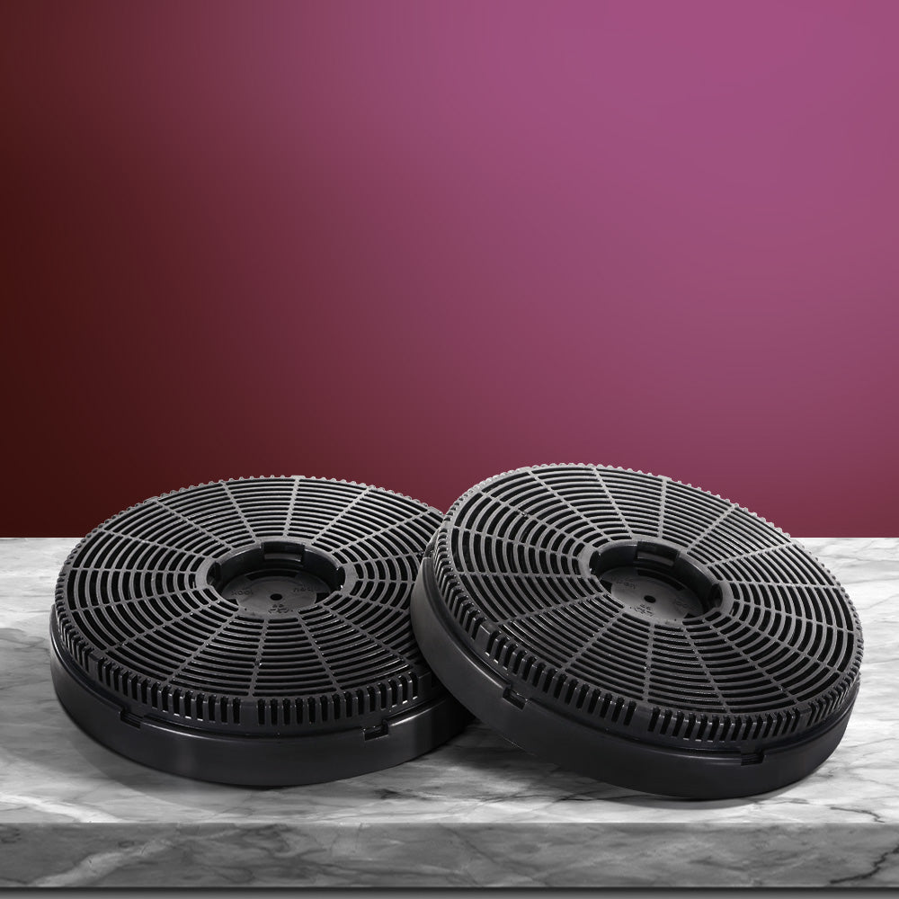Devanti 16cm Range Hood Carbon Charcoal Filters Black X2