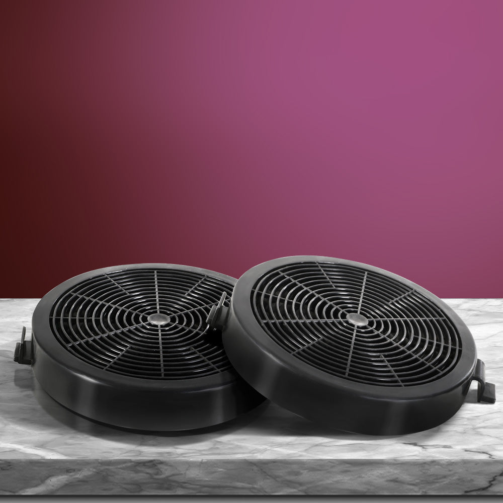 Devanti 11cm Range Hood Carbon Charcoal Filters Replacement Black X2