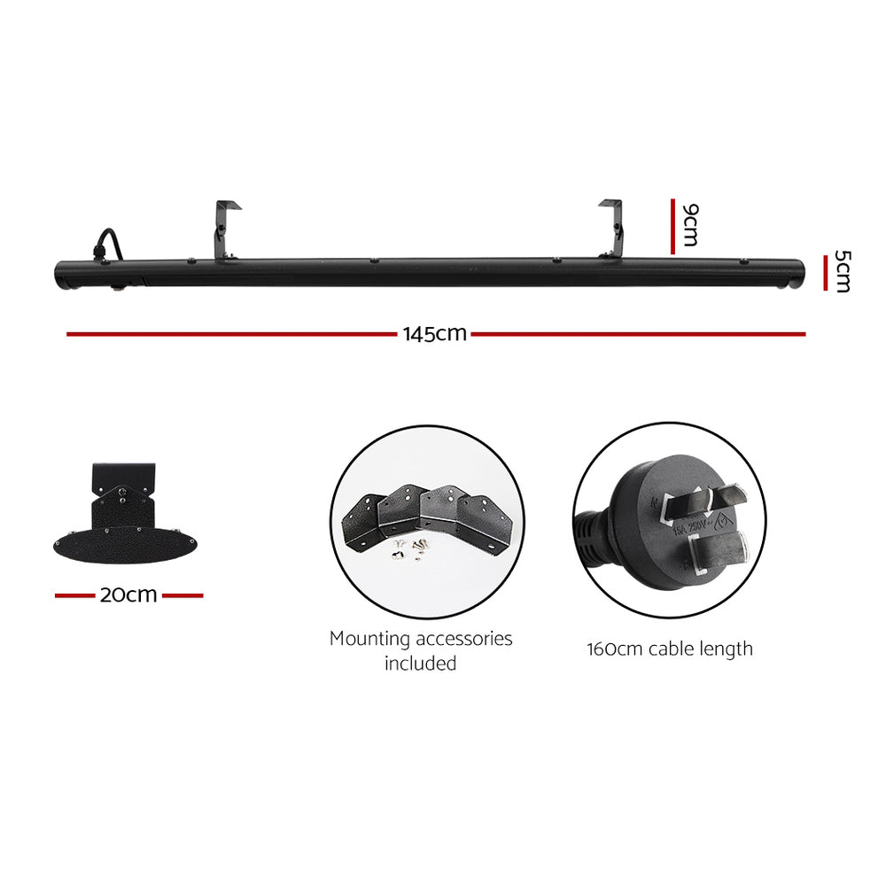 Devanti 2400W Radiant Strip Heater Outdoor Black