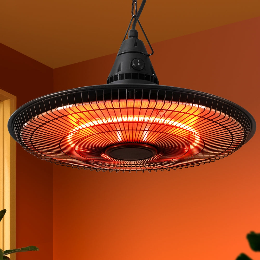 Devanti 1500W Hanging Infrared Patio Heater Black IP65