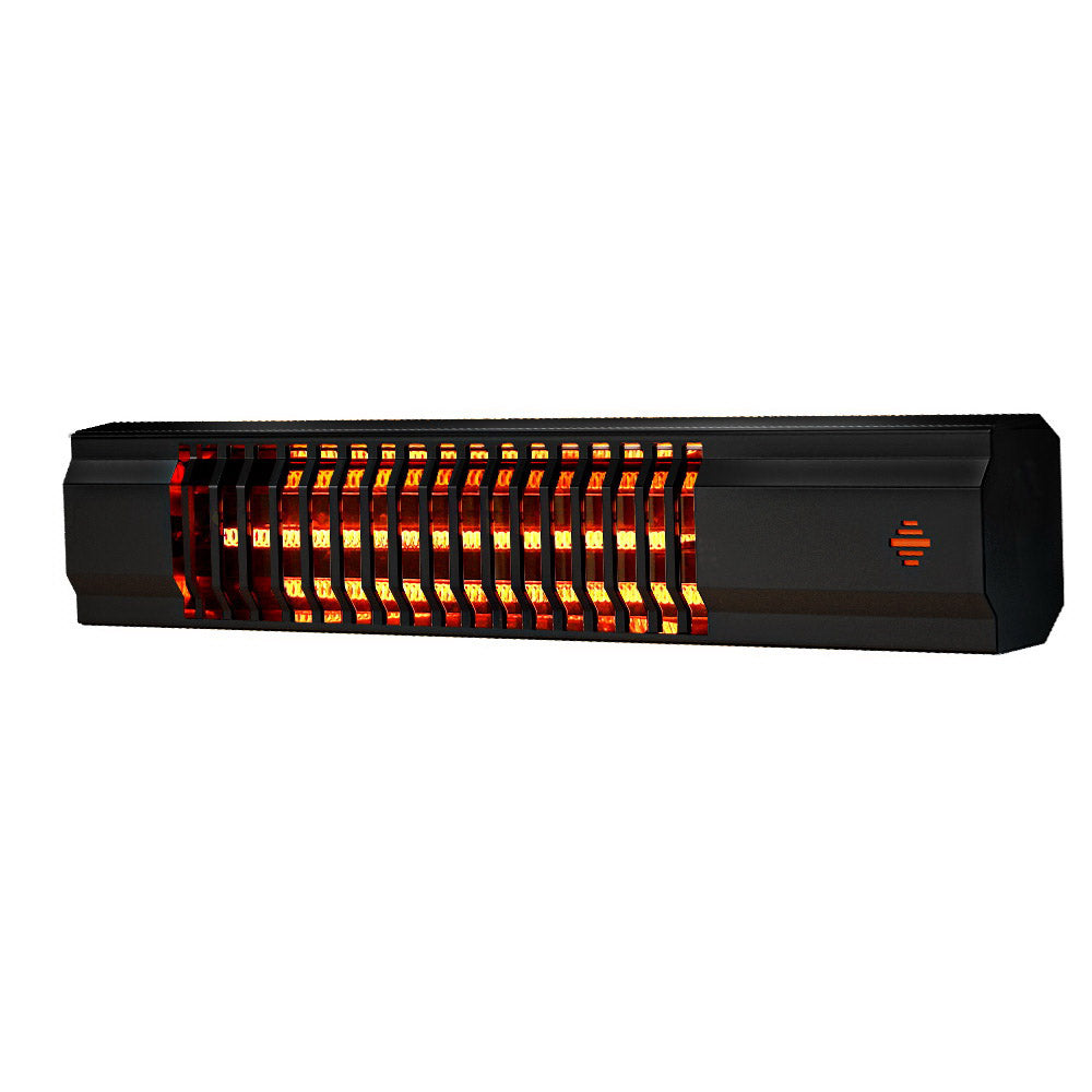 Devanti 2000W Infrared Heater Black Wall/Ceiling Mount Indoor/Outdoor