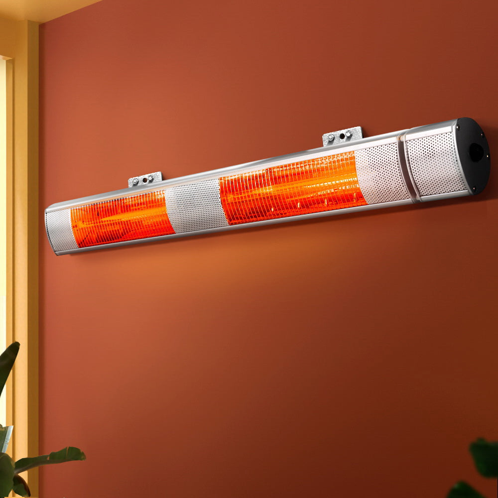 Devanti 3000W Infrared Radiant Heater Indoor/Outdoor Silver