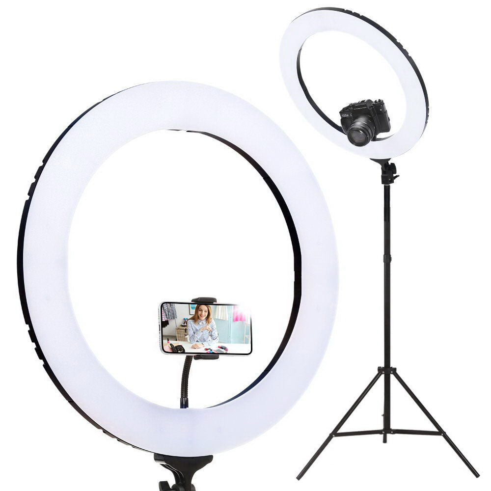 Embellir 19" LED Ring Light Tripod Stand Black