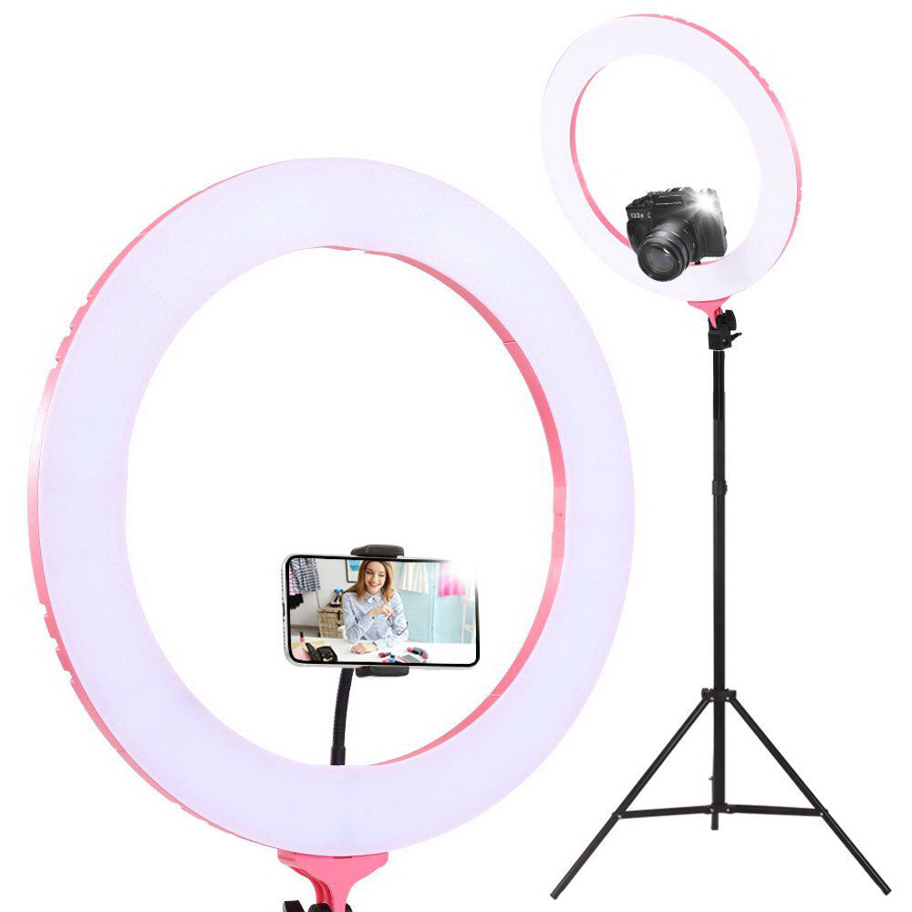 Embellir 19'' LED Ring Light with Tripod Stand Pink