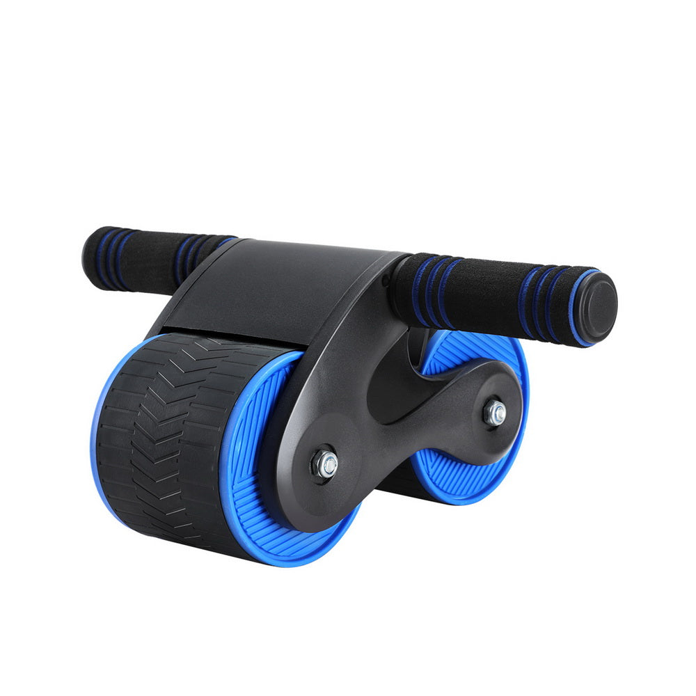 Everfit Ab Roller Automatic Rebound Wheel Home Gym Blue