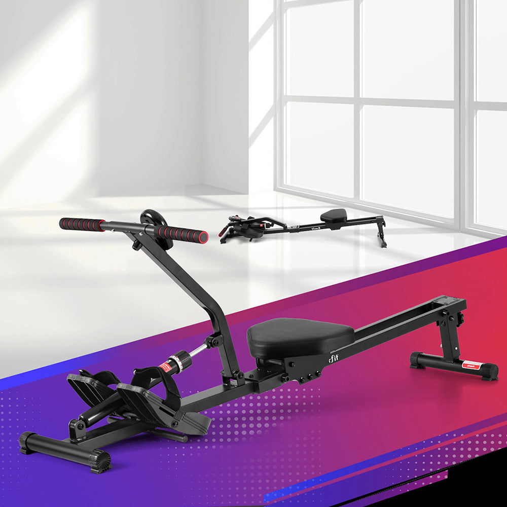 Everfit Hydraulic Rowing Machine 12-Level Resistance Fitness Gym Cardio