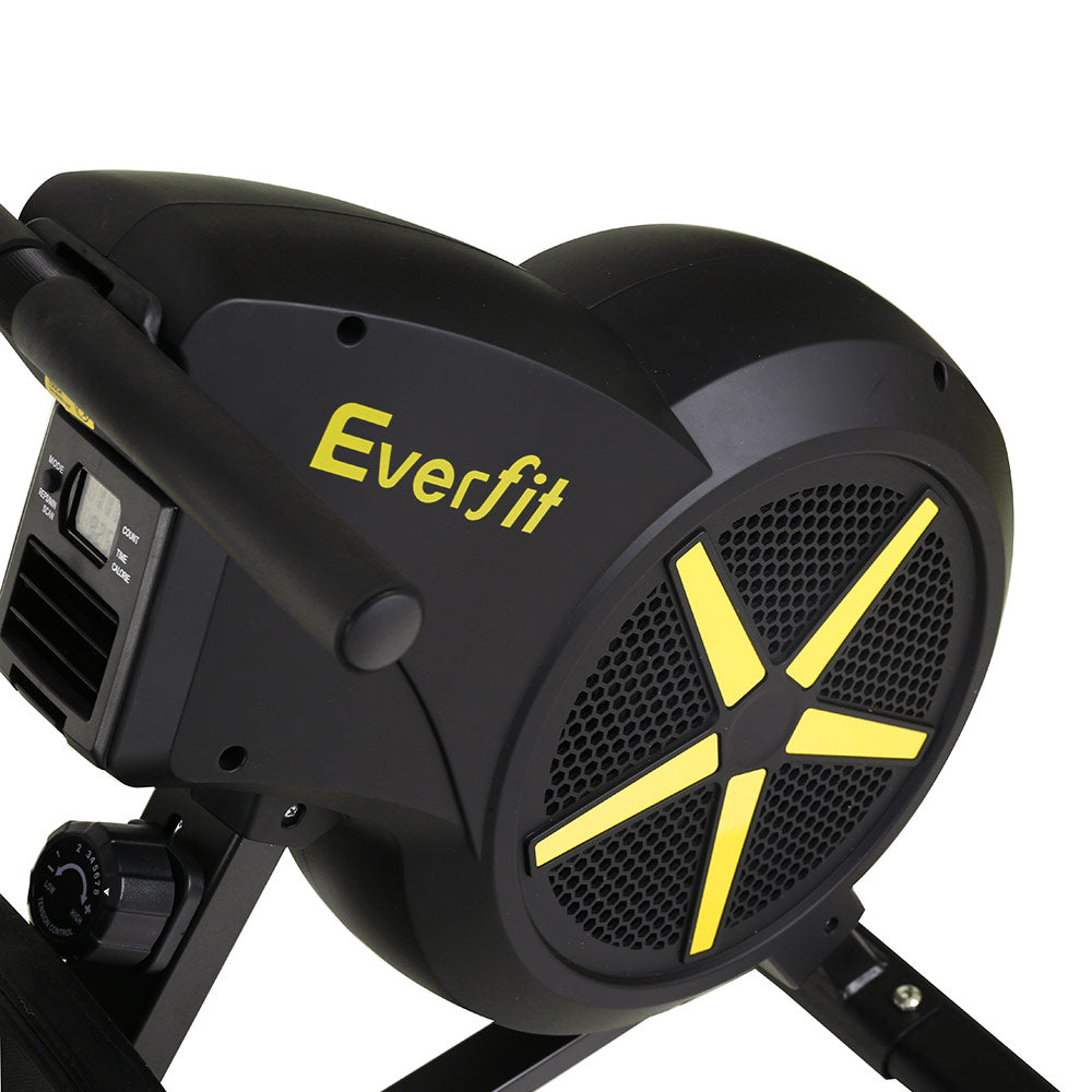 Everfit Air Rower Exercise Machine 8-Level Black