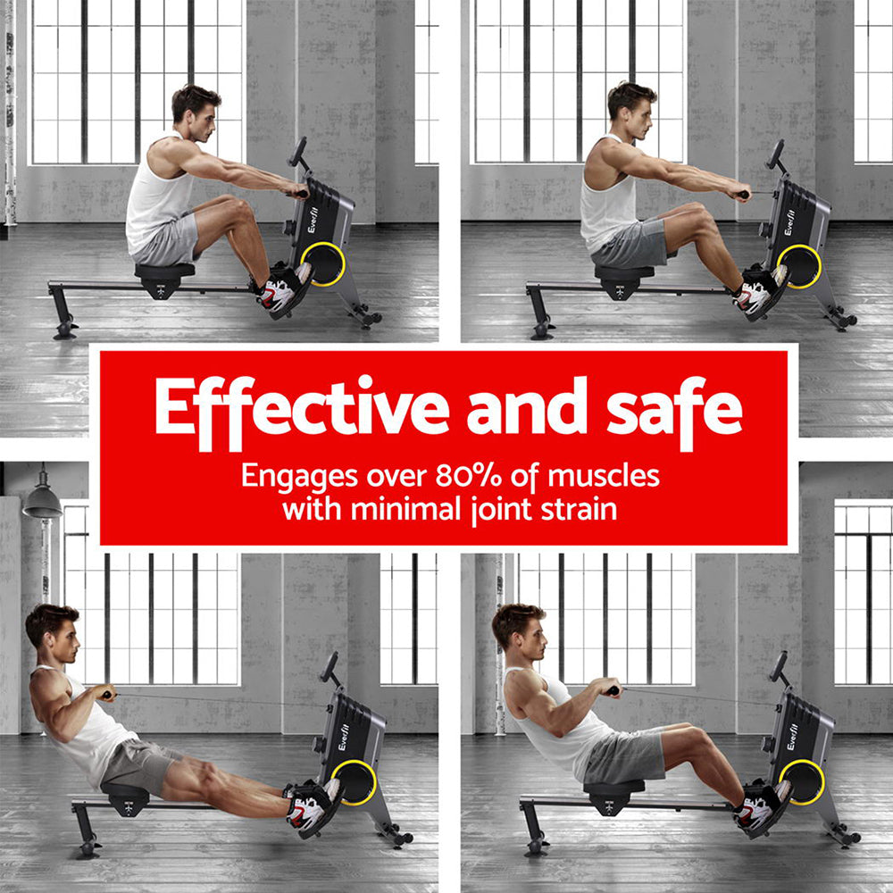 Everfit 12-Level Magnetic Rowing Machine Fitness Gym Cardio