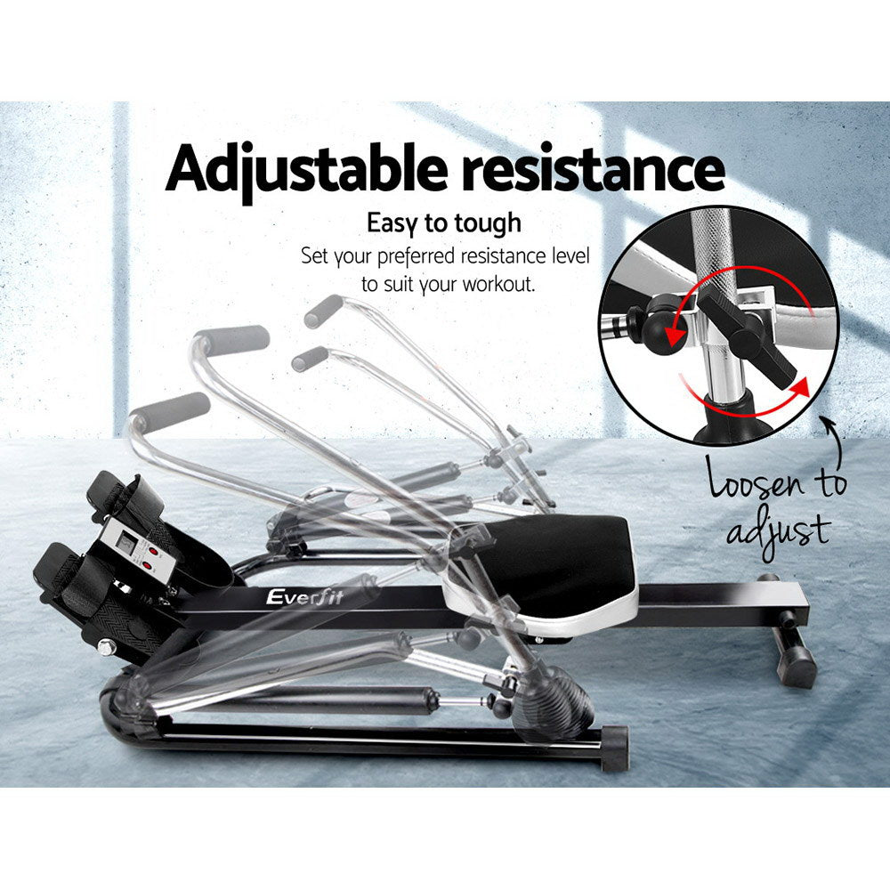 Everfit Hydraulic Rowing Machine Full Body Cardio Gym Equipment