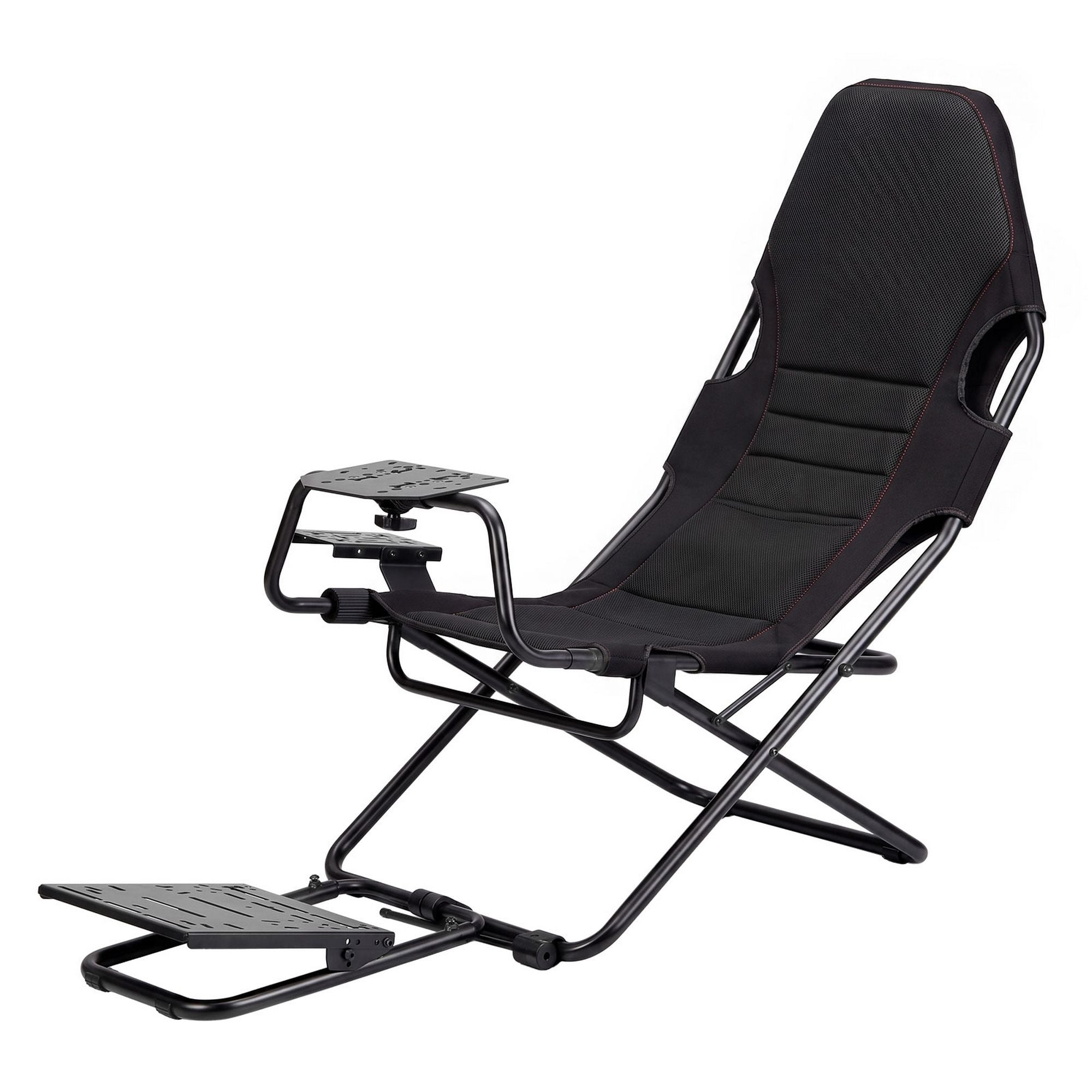 Artiss Steel Foldable Racing Simulator Cockpit Seat Wheel Stand Gear Shifter Mount Black