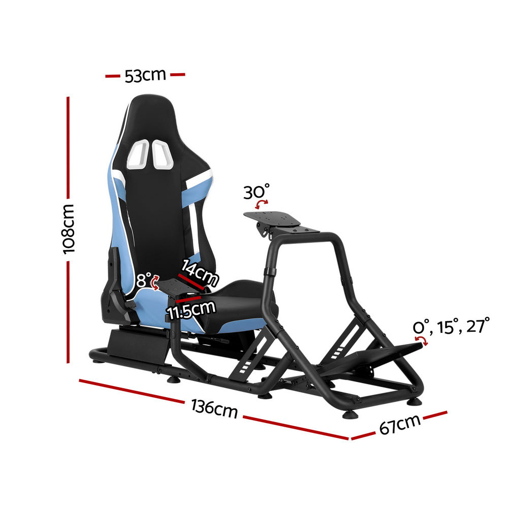 Artiss Racing Simulator Cockpit Gaming Chair Blue