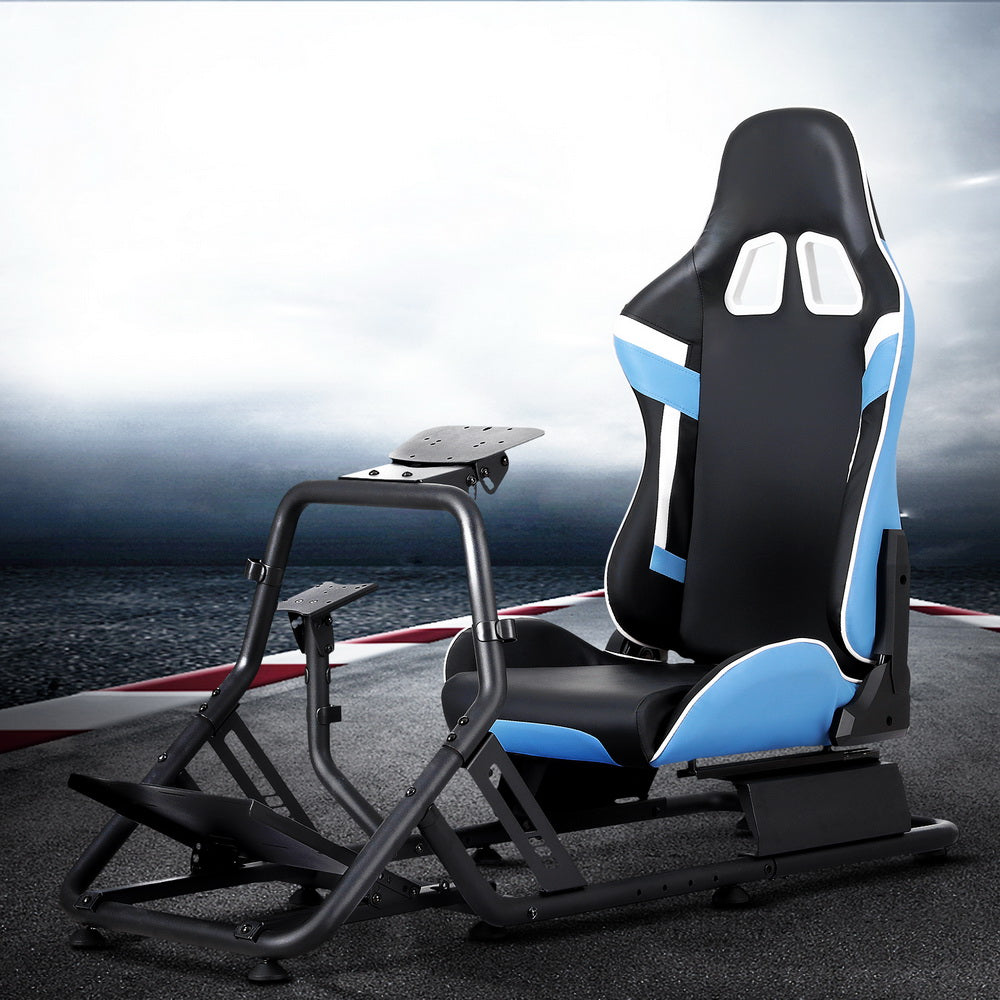 Artiss Racing Simulator Cockpit Gaming Chair Blue