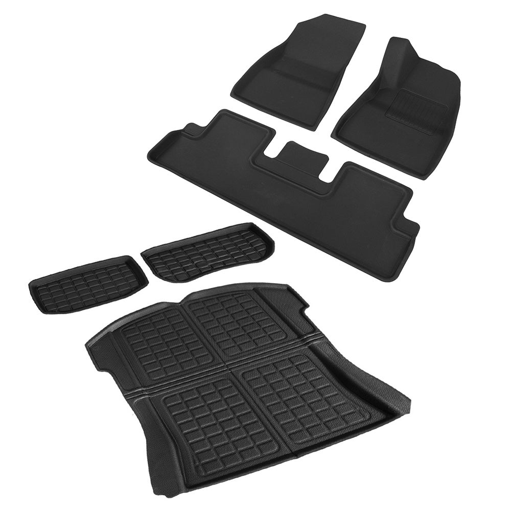 Weisshorn Tesla Model 3 Rubber Floor Mats Set Black