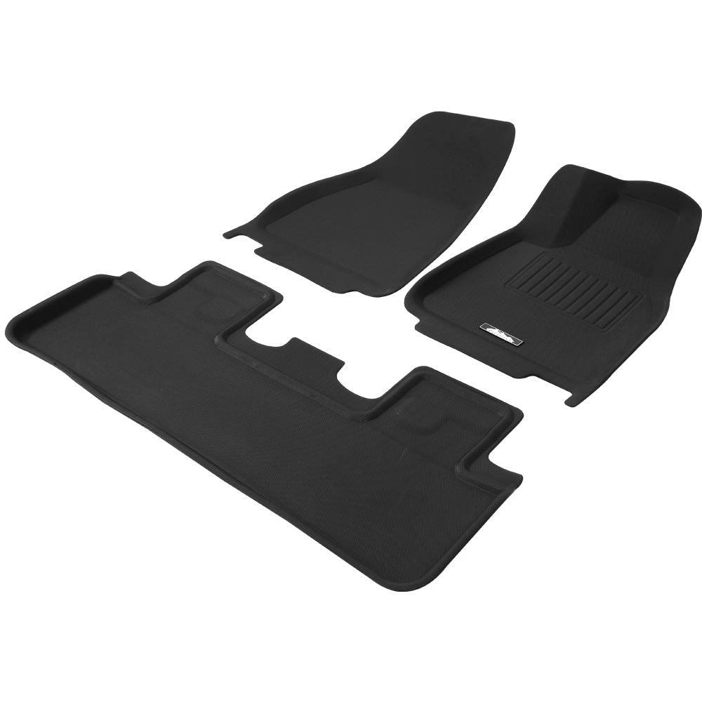 Weisshorn Tesla Model Y Rubber Floor Mats Set RHD 2021-2024 Black