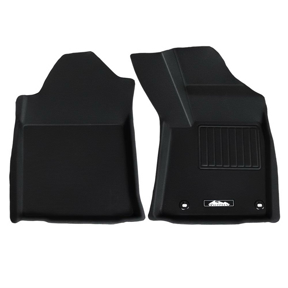 Weisshorn Toyota Hilux Dual Cab Rubber Floor Mats 2015-2022 Black