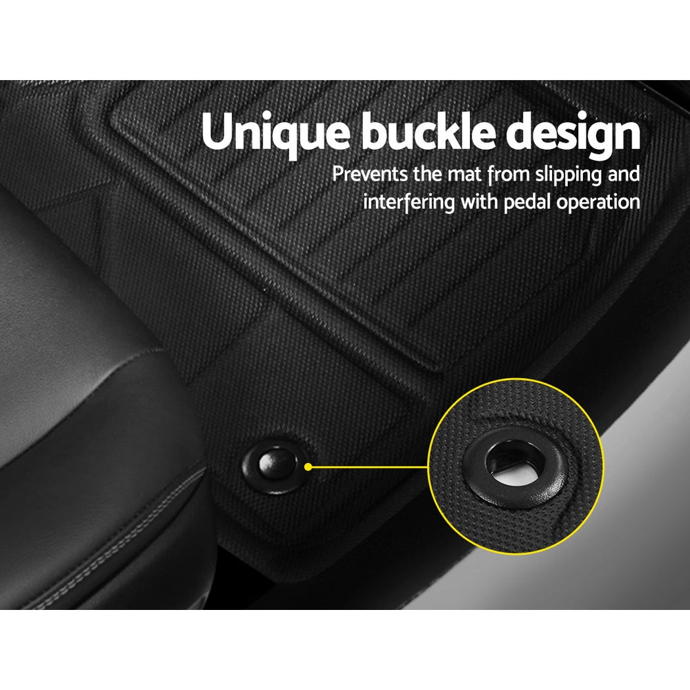 Weisshorn Car Floor Mats Rubber Black for Toyota RAV4 2019-2022