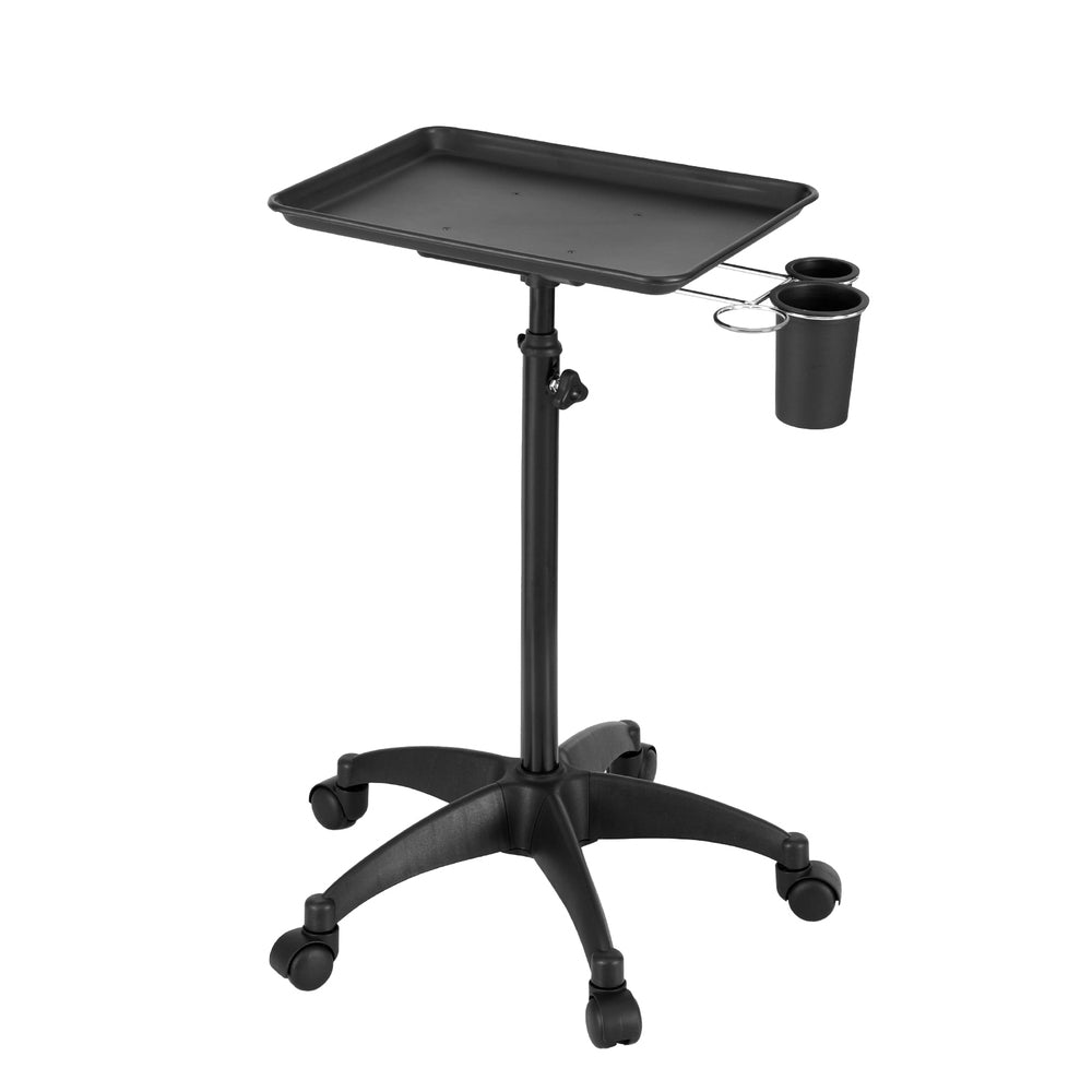 Embellir Salon Trolley 5-Wheel Adjustable Black Hairdressing Cart