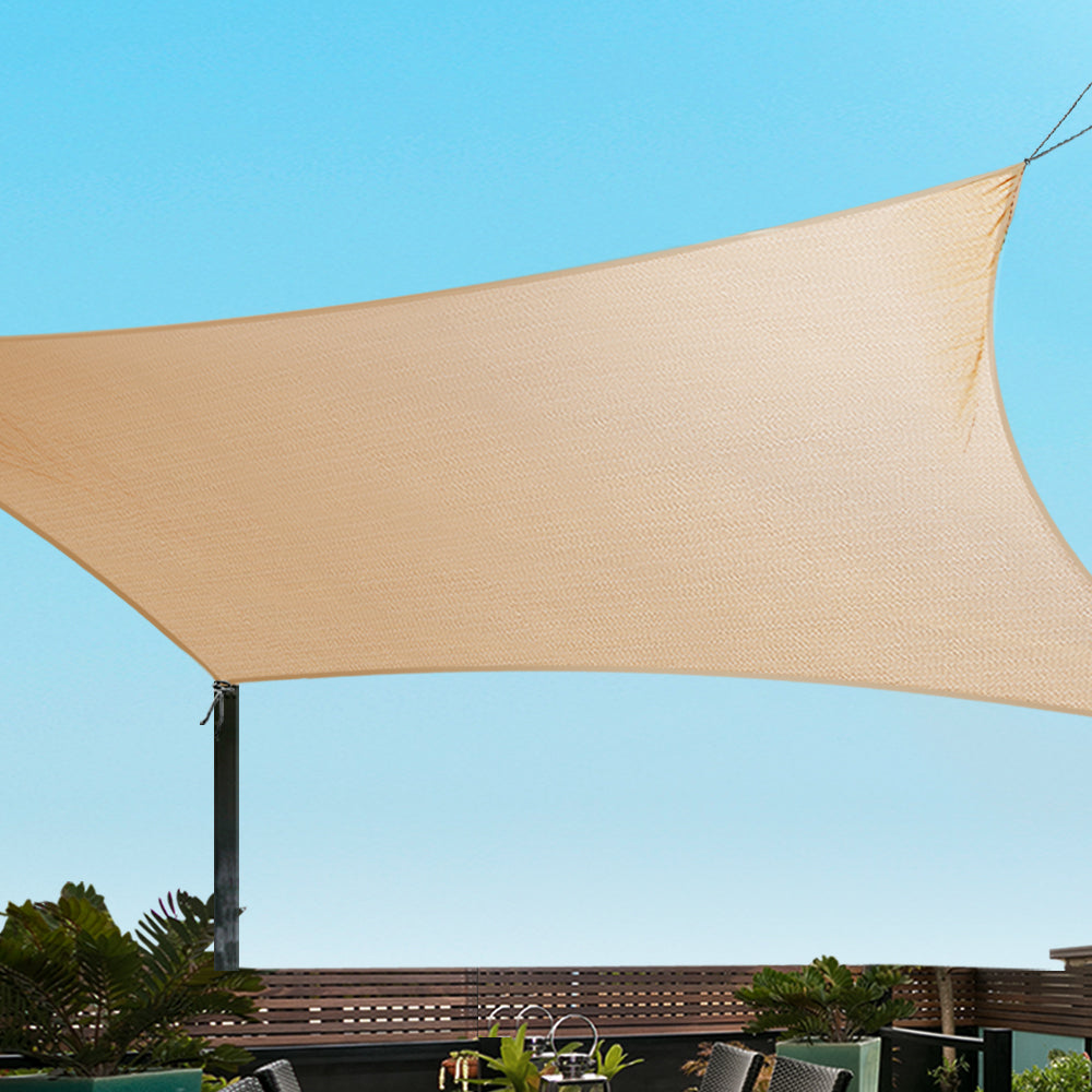 Instahut 2x4m Rectangle Shade Sail 280GSM Sand Beige