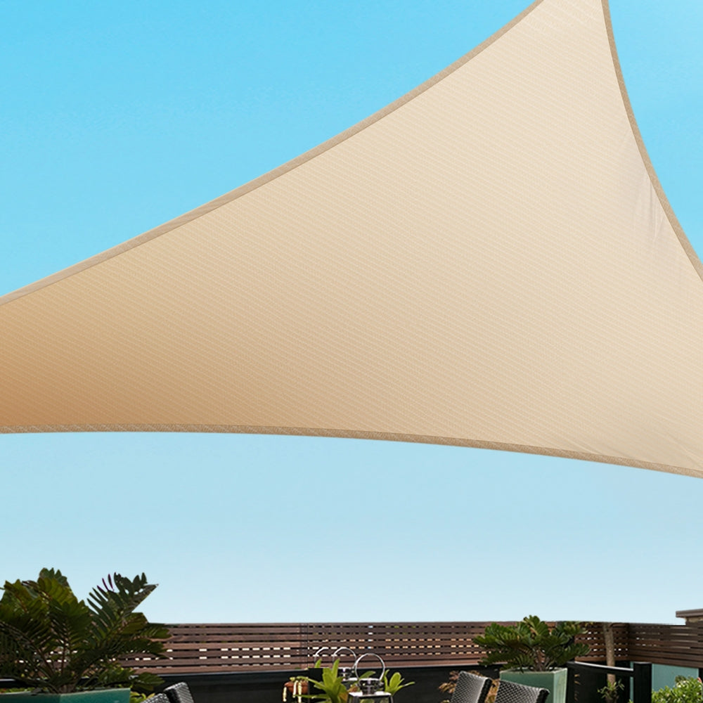 Instahut 3.6M Triangle Shade Sail Sun Canopy Sand Beige
