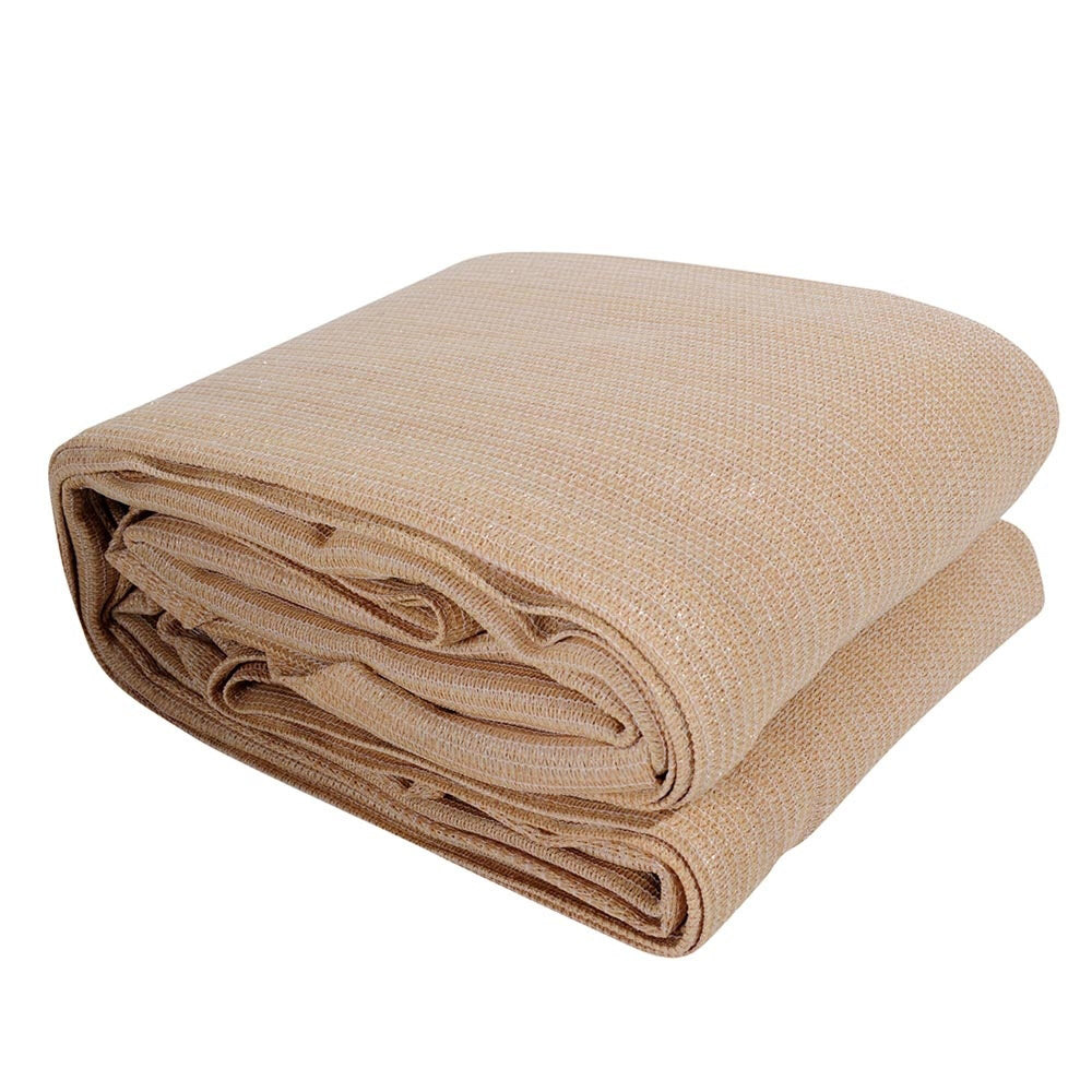 Instahut Shade Sail Rectangle 3x4m 280GSM Sand Shade Cloth