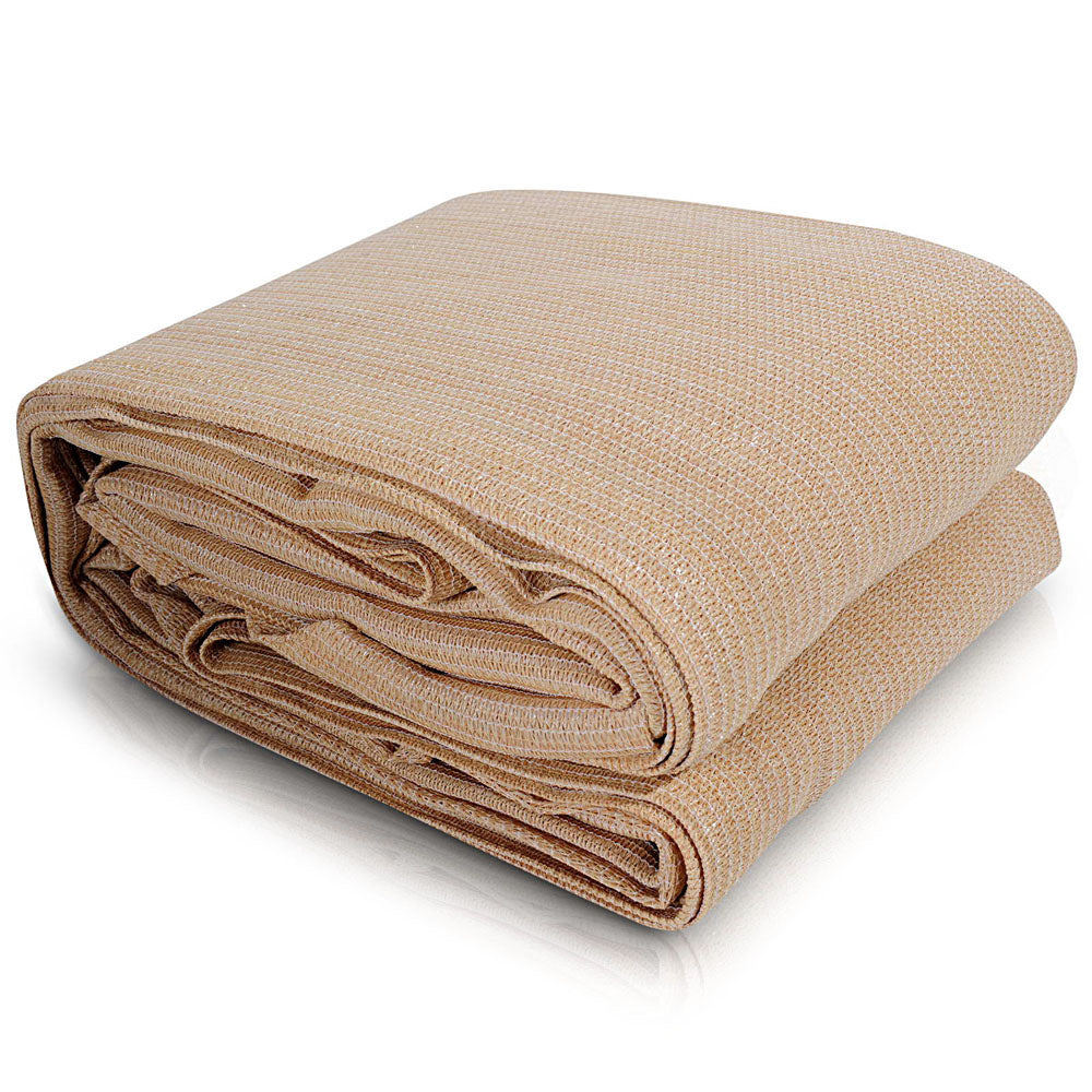 Instahut Rectangle Shade Sail 2x4m 185GSM Sand