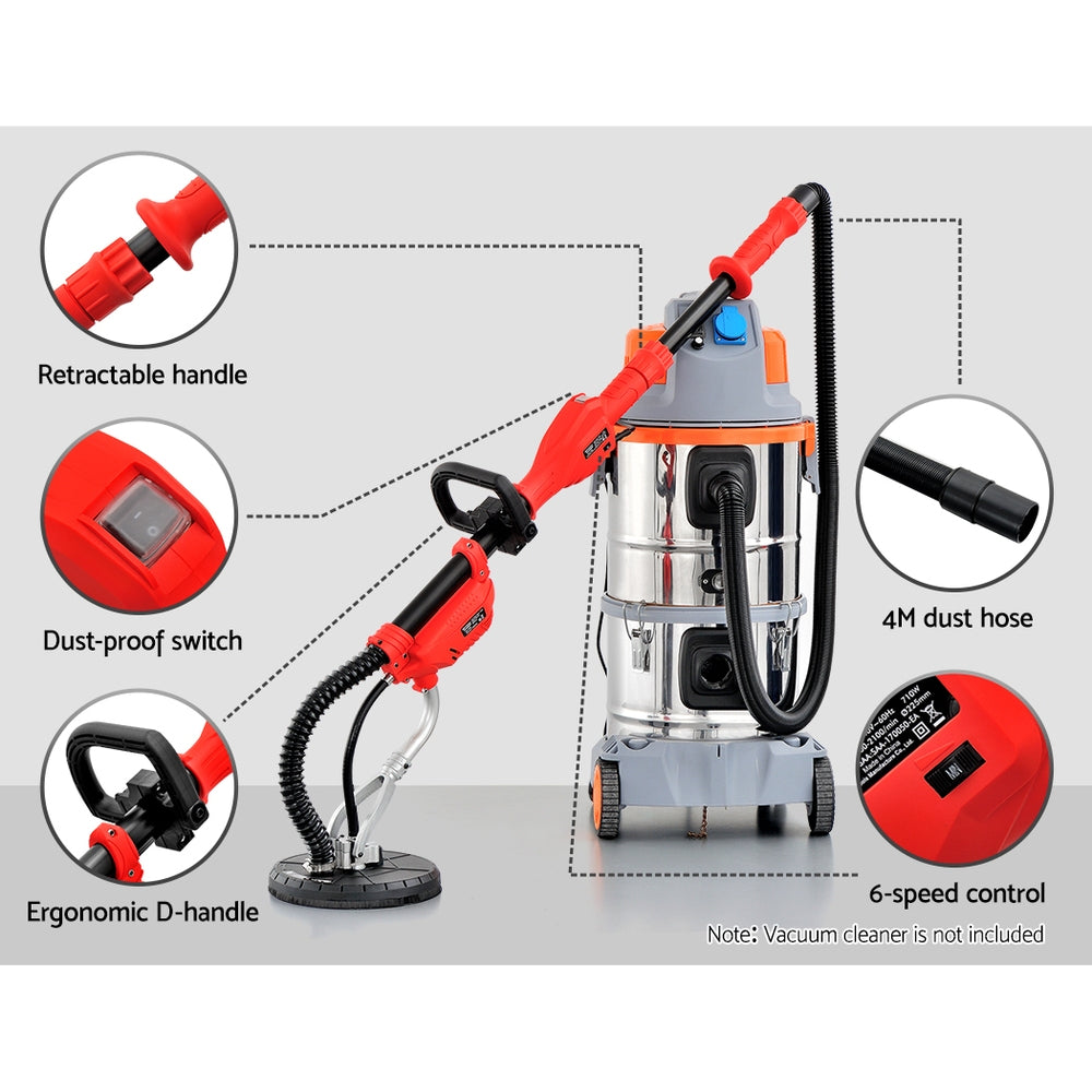 Giantz 800W Drywall Sander Dust-Free Adjustable Head