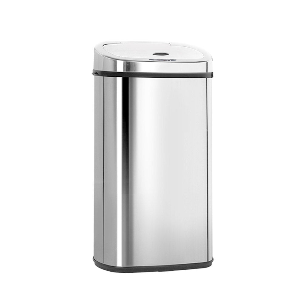 Devanti 50L Motion Sensor Rubbish Bin Automatic Silver