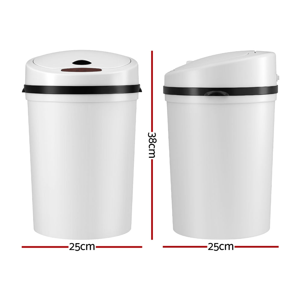 Devanti 9L Sensor Rubbish Bin Automatic White