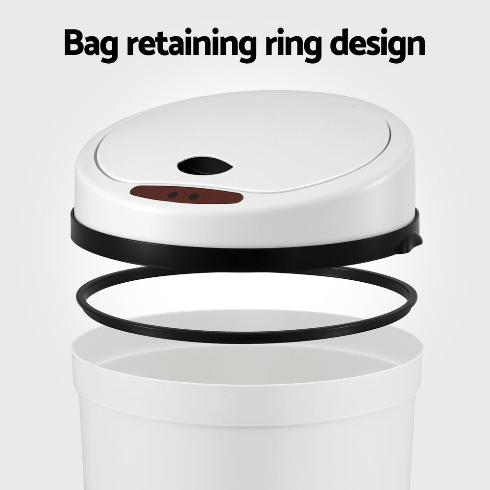 Devanti 9L Sensor Rubbish Bin Automatic White