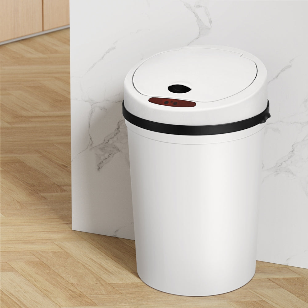 Devanti 9L Sensor Rubbish Bin Automatic White