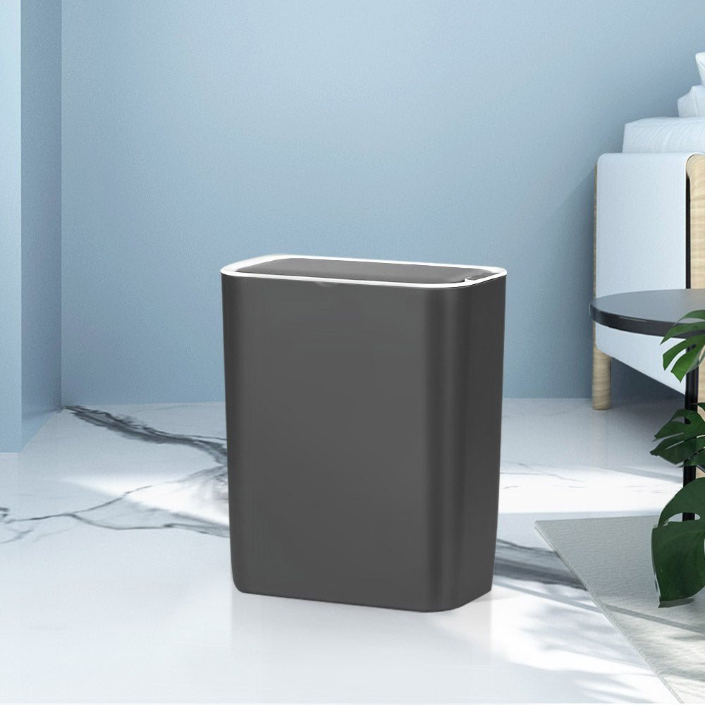 Devanti 9L Motion Sensor Rubbish Bin Ash Black