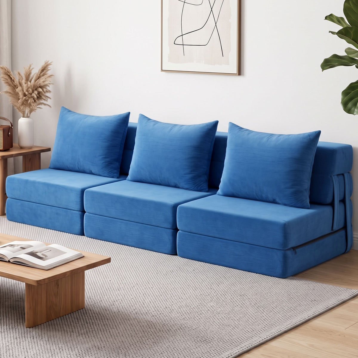 Artiss 3 Pack 3-in-1 Folding Sofa Bed Lounger