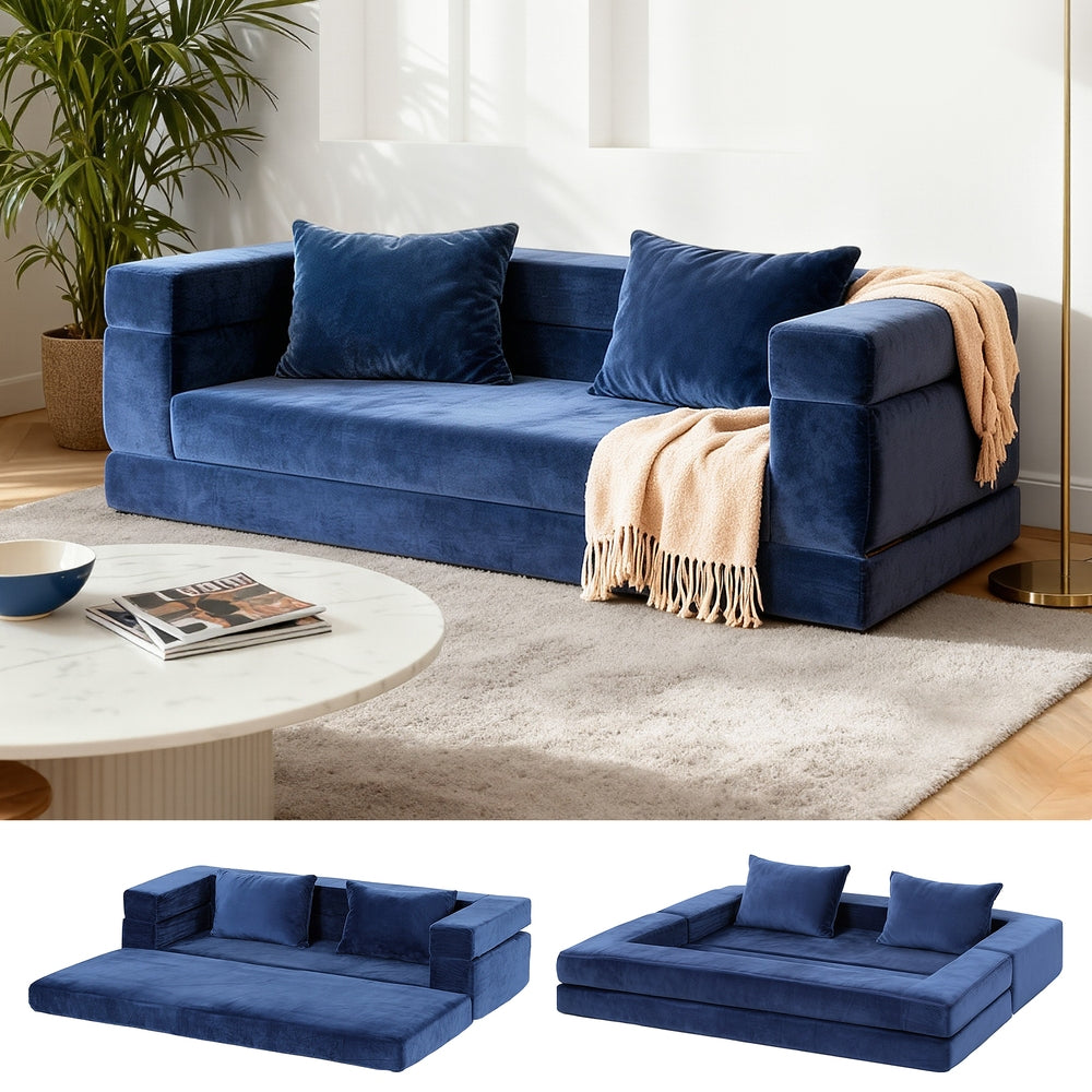 Artiss 3-in-1 Convertible Sofa Bed Folding Pull Out Lounge Couch