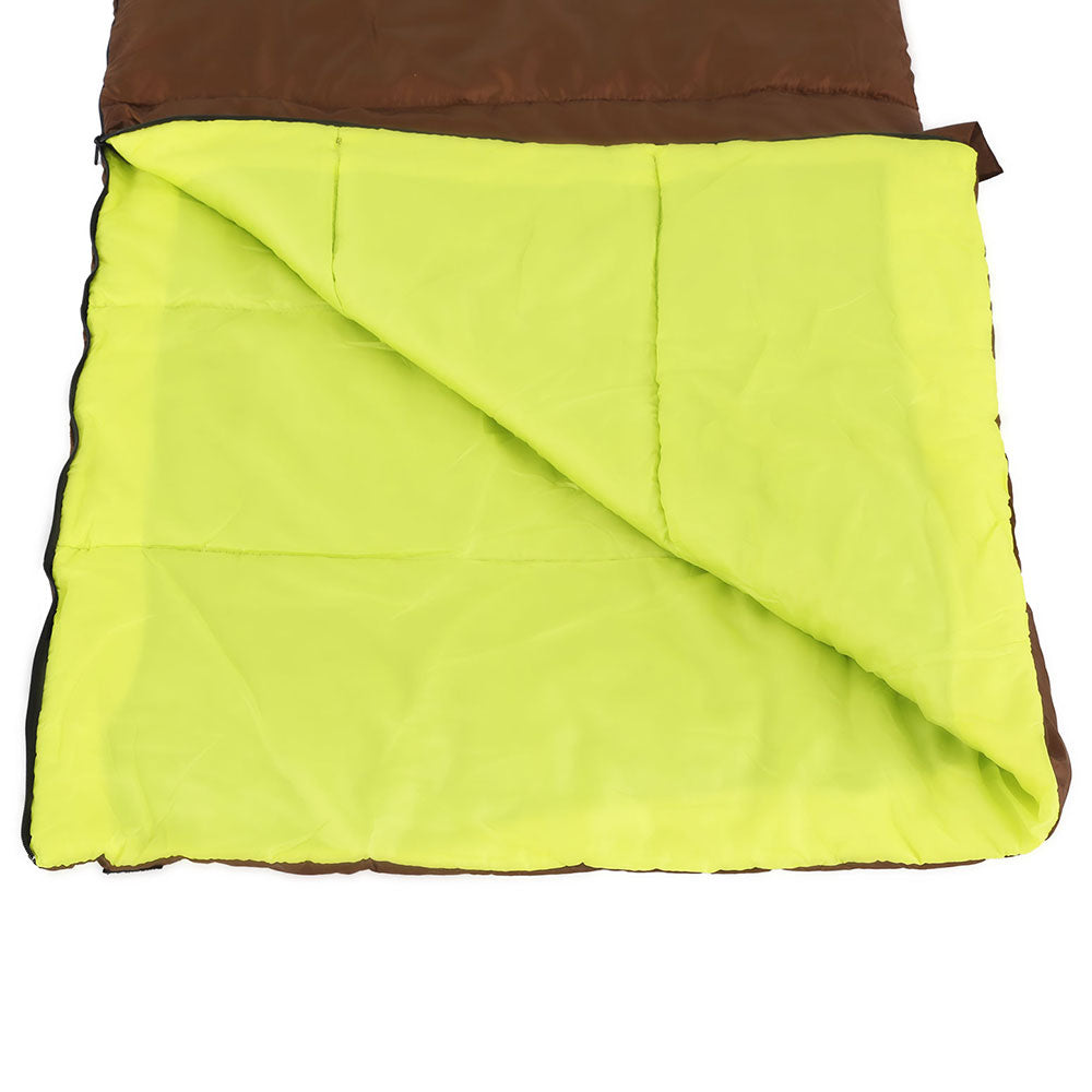 Weisshorn Double Sleeping Bag Thermal Camping Hiking Brown -5°C