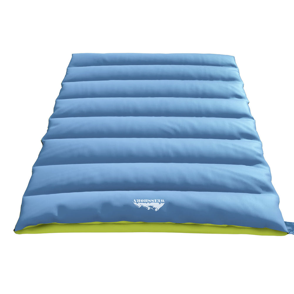 Weisshorn Double Sleeping Bag Thermal Camping Hiking Grey -5°C